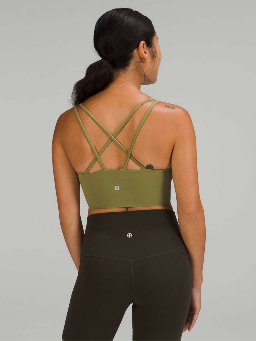 Lululemon Like a Cloud Longline Bra Light Support B/C Cup
Bronze Green